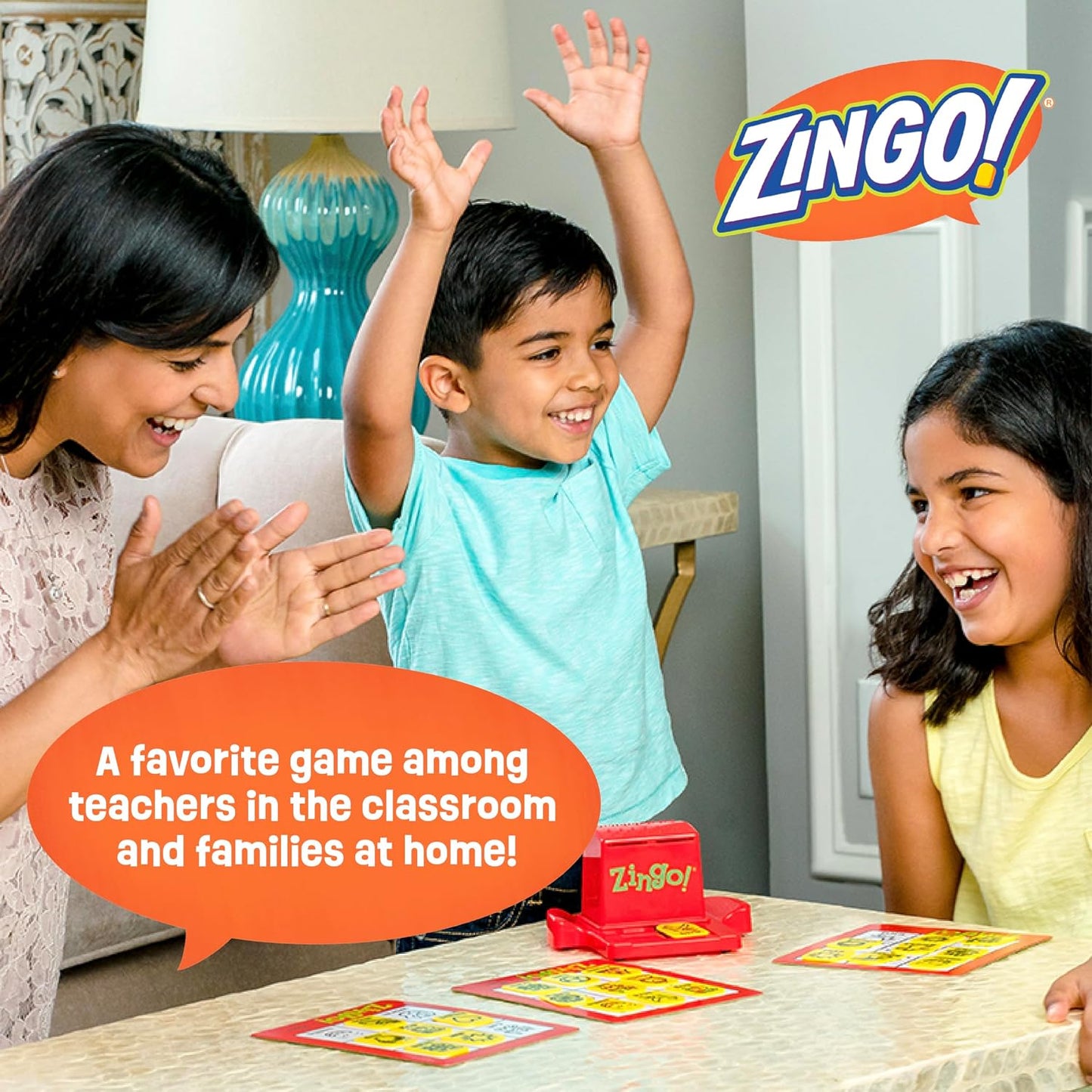 HotThinkFun Zingo Bingo Award Winning Preschool Game for Pre-Readers and Early Readers Age 4 and Up - One of the Most Popular Board Games for Boys and Girls and their Parents (97700)