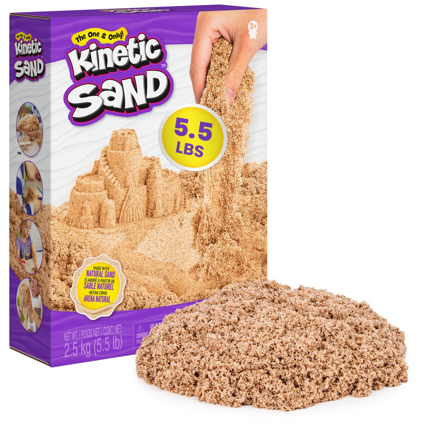HotKinetic Sand 3.25lb Beach Sand Amazon Exclusive, Sensory Toys, Ages 3+
