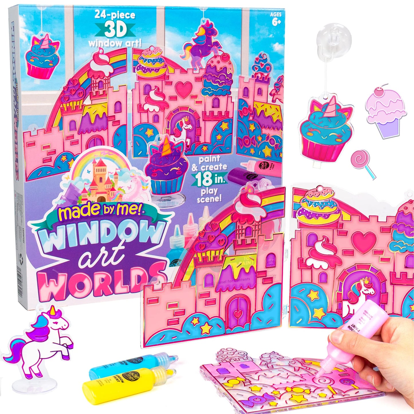 HotMade By Me Create Your Own Window Art, Paint Your Own Suncatchers, DIY Arts & Crafts Idea, Craft Kits for Kids, Crafts for Kids & Toddlers, Toddler Arts and Crafts
