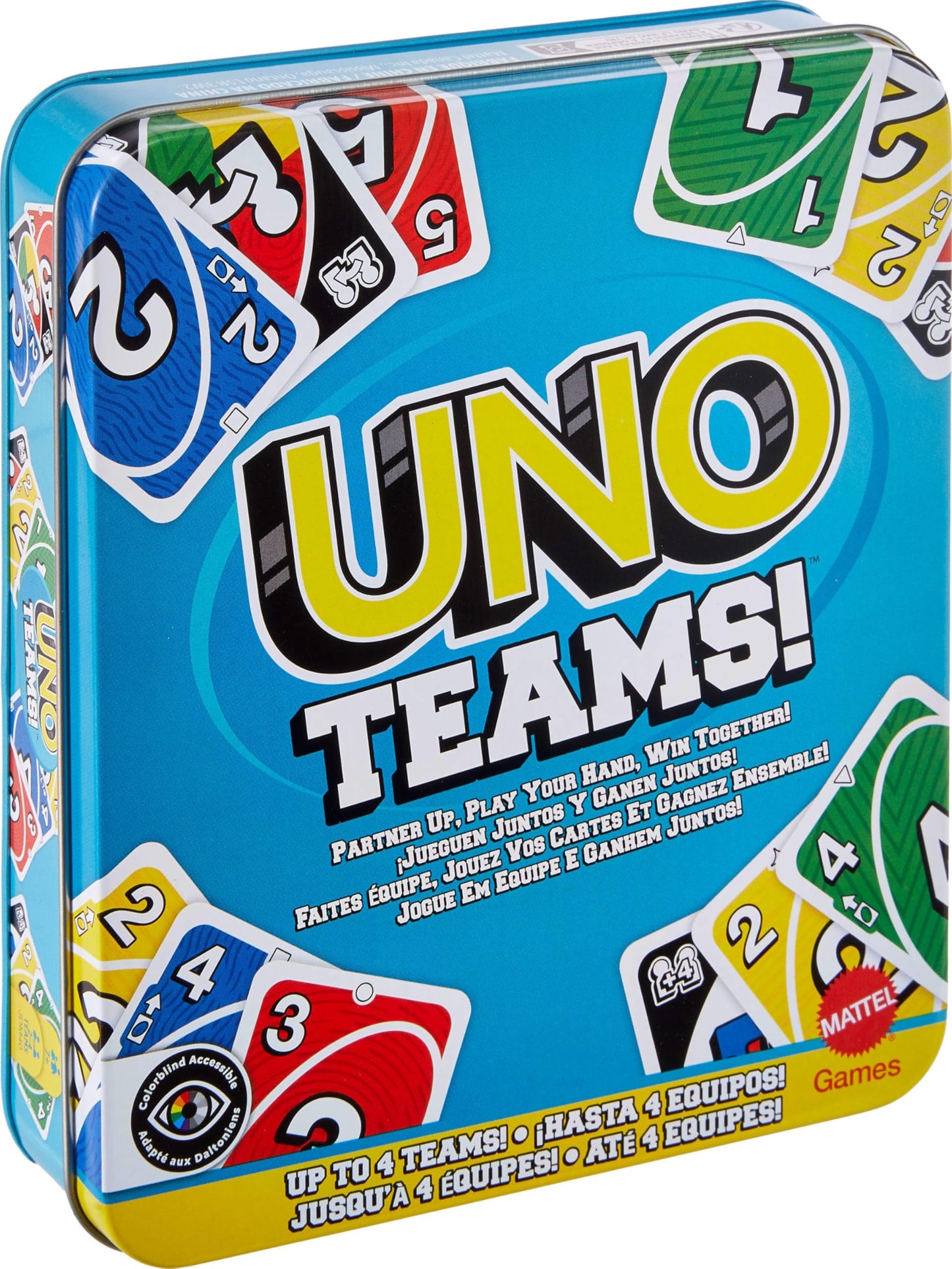 Hot Mattel Games UNO FLIP! Card Game in Storage & Travel Tin, Color Blind Accessible Deck for Kids, Adults & Family Nights & Parties (Amazon Exclusive)