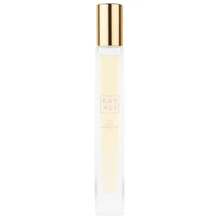 Hot KAYALI Yum Boujee Marshmallow 81 Eau de Parfum Travel Spray, 10 ml & Bonus Rose Eye Patches