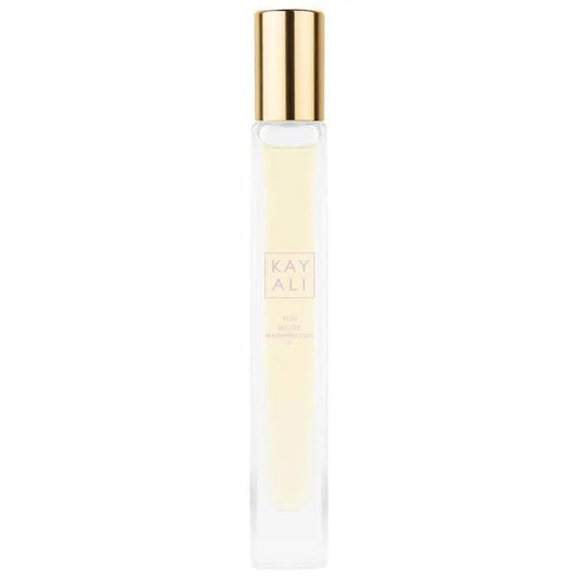 Hot KAYALI Yum Boujee Marshmallow 81 Eau de Parfum Travel Spray, 10 ml & Bonus Rose Eye Patches