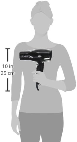 HotRevlon Compact Hair Dryer | 1875W Lightweight Design, Perfect for Travel, (Black)