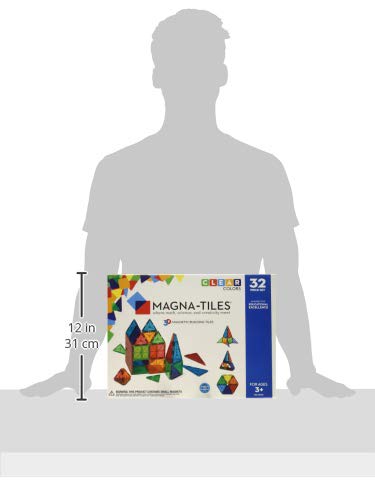 HotMAGNA-TILES Classic 32-Piece Magnetic Construction Set, The Original Magnetic Building Brand