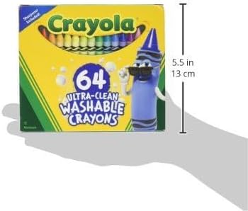 Hot Crayola Washable Crayons for Kids - 64ct (2 Boxes), Classroom Must Haves, Teacher School Supplies Essentials, Bulk Crayons for Toddlers [Amazon Exclusive]