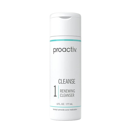 HotProactiv Acne Cleanser - Benzoyl Peroxide Face Wash and Acne Treatment - Daily Facial Cleanser and Hyularonic Acid Moisturizer with Exfoliating Beads - 90 Day Supply, 6 Fl Oz