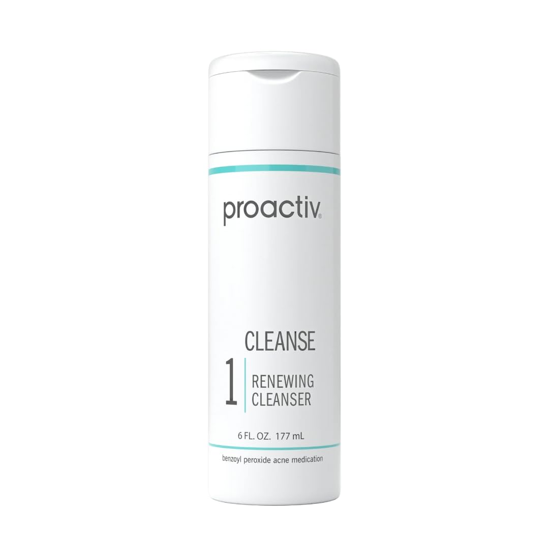 HotProactiv Acne Cleanser - Benzoyl Peroxide Face Wash and Acne Treatment - Daily Facial Cleanser and Hyularonic Acid Moisturizer with Exfoliating Beads - 90 Day Supply, 6 Fl Oz