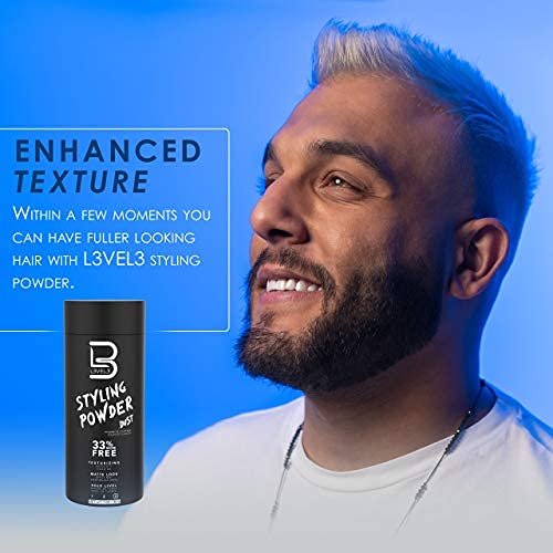HotL3 Level 3 Styling Powder - Natural Look Mens Powder - Easy to Apply with No Oil or Greasy Residue (Large - 60 Grams)