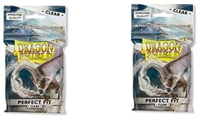 Hot 2 Packs Dragon Shield Inner Sleeve Clear Standard Size 100 ct Card Sleeves Individual Pack