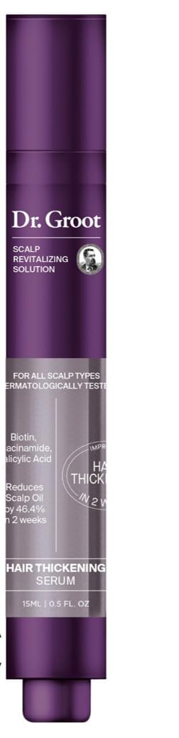 HotDr. Groot Award-Winning Hair Thickening Serum for Hair Loss, Thinning Hair, Korean Hair Care, Scalp Treatment, Clinically Tested, Thicker, Reduces Oil, Roll On