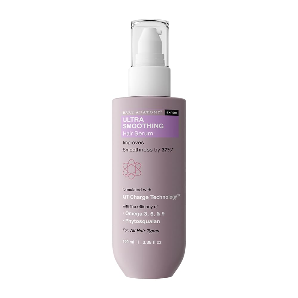 HotBare Anatomy Ultra Smoothing Hair Serum Powered By Carbohydrate Complex & Niacinamide | Serum for Smooth & Shiny Hair | For Dry & Frizzy Hair | Women & Men | 100 ml