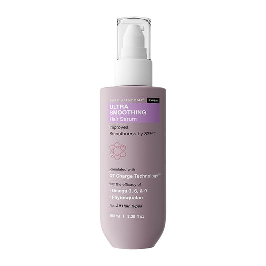HotBare Anatomy Ultra Smoothing Hair Serum Powered By Carbohydrate Complex & Niacinamide | Serum for Smooth & Shiny Hair | For Dry & Frizzy Hair | Women & Men | 100 ml