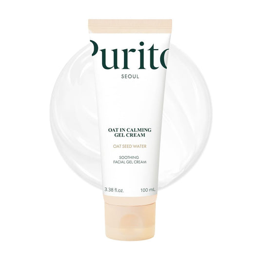 HotPURITO Oat Calming Gel Cream | Face Moisturizer for Blemish Calm & Lightweight Hydration | All skin types, sensitive and blemish-prone skin | Non-Comedogenic | Korean Skincare, 100mL, 3.38 fl.oz