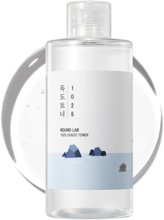 HotROUND LAB 1025 Dokdo Toner 6.76 Fl Oz, Oil Control and Reduces Excess Sebum, Gentle Exfoliating Facial Toner, Deep Sea Water for Moisturization, Soft Finish Without Stickiness, Korean Skin Care | Oil Control and Reduces Excess Sebum, Gentle Exfoliating
