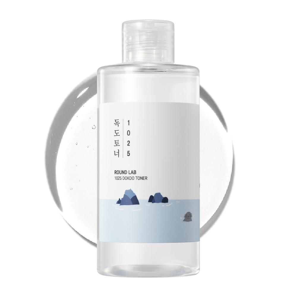 HotROUND LAB 1025 Dokdo Toner 6.76 Fl Oz, Oil Control and Reduces Excess Sebum, Gentle Exfoliating Facial Toner, Deep Sea Water for Moisturization, Soft Finish Without Stickiness, Korean Skin Care | Oil Control and Reduces Excess Sebum, Gentle Exfoliating