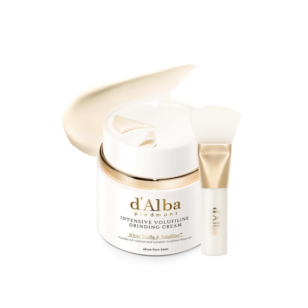 Hotd'alba Piedmont Italian White Truffle Intensive Grinding Cream, Volufiline 50,000ppm, Vegan Collagen, Vegan Peptide Brush-On Lifting Cream for Smile Lines, Eye Wrinkles Plumping
