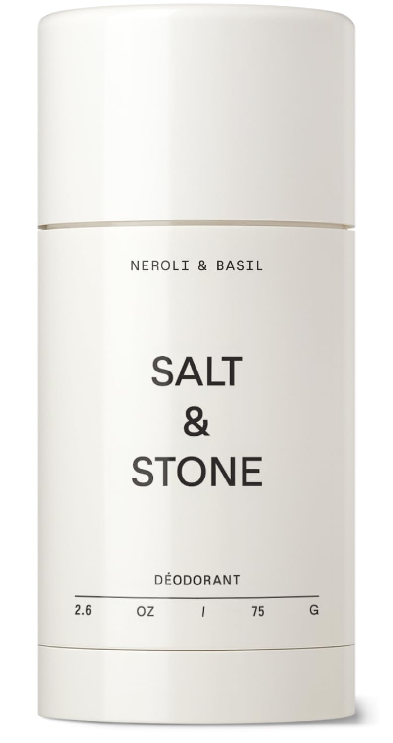 HotSalt & Stone Aluminum-Free Deodorant, Women & Men Santal & Vetiver 2.6 oz | Extra Strength 48 Hour Protection, Gender Neutral Scent, Made with Niacinamide, Spirulina, Magnesium & Antioxidants