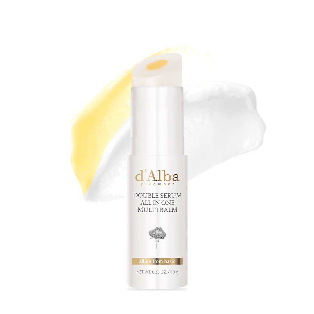 Hotd'alba Piedmont White Truffle Double Serum All-in-one Multi Balm, Stick Balm, Vegan Skincare with Vitamin C and Vegan Collagen, 3-in-1 Anti Wrinkle, Eye Treatment, Dark Spot Remover