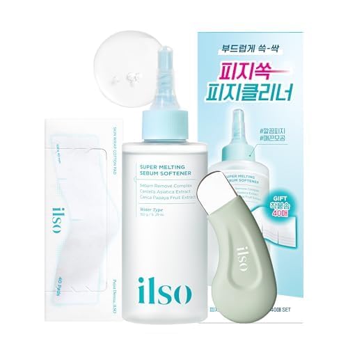 Hotilso Super Melting Sebum Softener, 5.29 fl oz, with 40 Skin Wrap Cotton Pads included, Pore Cleansing Solution, Blackhead Softener, Melts Away Blackheads & Sebum, Korean Skincare