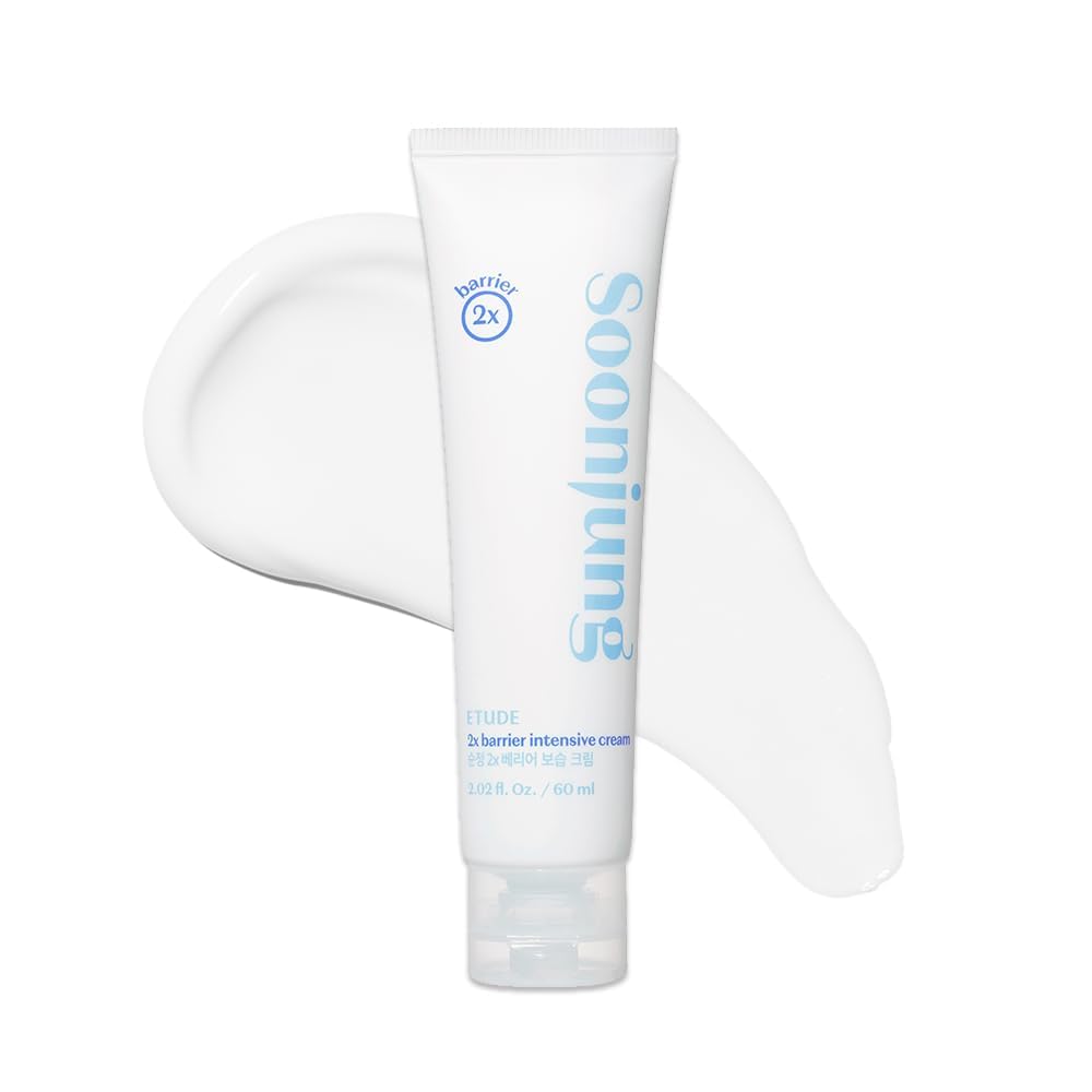 HotETUDE SoonJung 2x Intensive Cream for Barrier Repair, Rich Moist, Madecassoside & Panthenol for Soothing, Face Moisturizer for Sensitive Skin, pH Balanced, Hypoallergenic, Korean Skin Care,2.02 Fl Oz