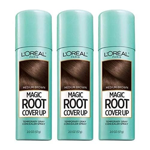 HotL'Oreal Paris Magic Root Cover Up Gray Hair Spray, 100% Gray Hair Coverage with Buildable, Lightweight, Transfer-Resistant, and Temporary Formula, Ammonia-Free, Dark Brown, 2 oz (2 Count)