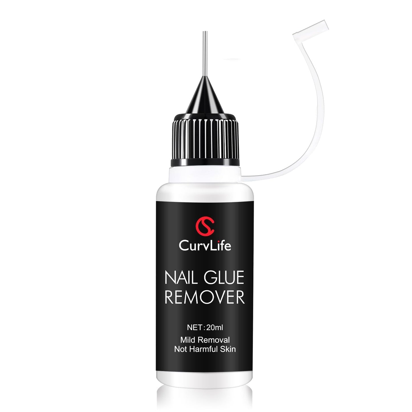 HotCurvlife 10g Semi-Solid Glue and 20ml Pinpoint Glue Remover Kit - Gel for Press on Nails, Quick Dry No UV Lamp Needed with Gentle Non-Acetone Remover, Fake Nail Tips