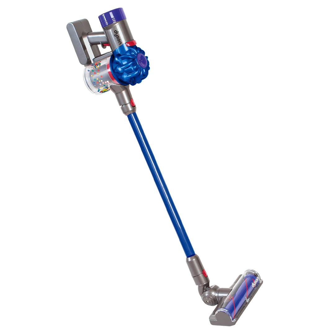 HotCasdon Dyson Cordless Vacuum Interactive & Officially Licensed Toy Dyson Vacuum for Children Aged 3+ Realistic Role-Play Fun, Purple and Orange