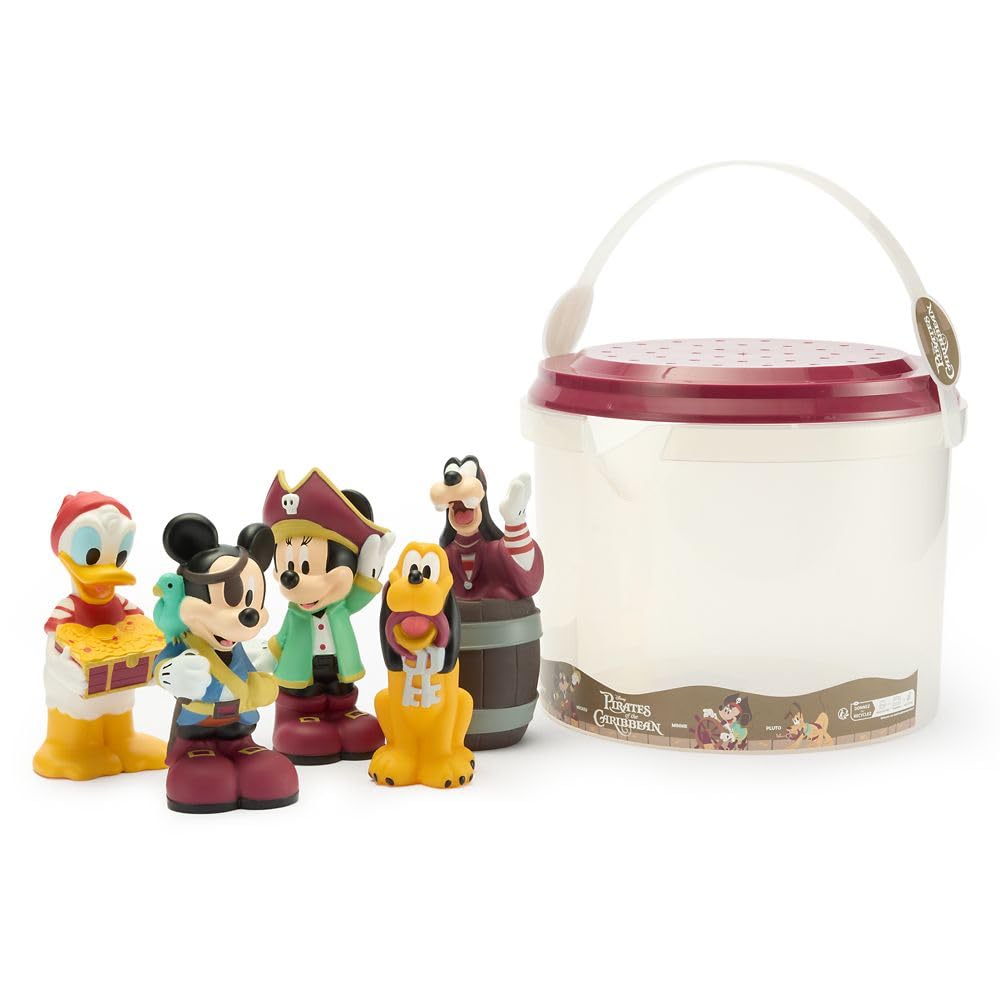HotDisney Store Official Toy Story Bath Toys Set - Includes 5 Detailed Toys with a Straining Storage Bucket - Bath Time Fun & Water Play Set for Kids