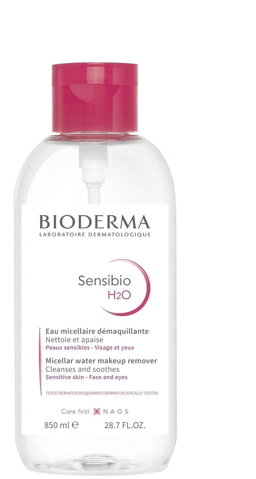 HotBioderma - Sensibio - H2O Micellar Water - Makeup Remover Cleanser - Face Cleanser for Sensitive Skin