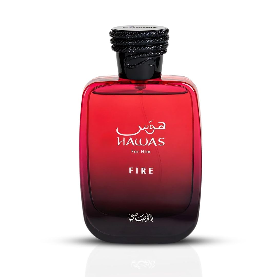 Hot RASASI Hawas Fire Eau De Parfum Spray 100ML(3.4 Oz) - Bold Long Lasting Arabian Perfume For Men With A Fiery Essence - Indulge In A Luxurious Perfume Men That Captures Masculine Elegance And Strength