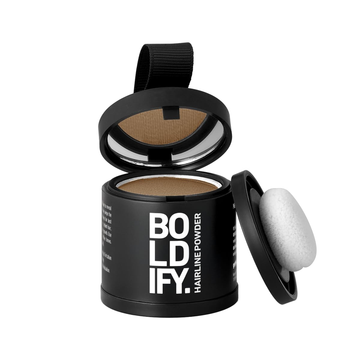 HotBOLDIFY Hairline Powder - Water-Resistant Root Touch Up Hair Color for Gray Coverage - 24-Hour Stain-Proof, Mess-Free Hair Powder for Thinning Hair (4g, Dark Brown)