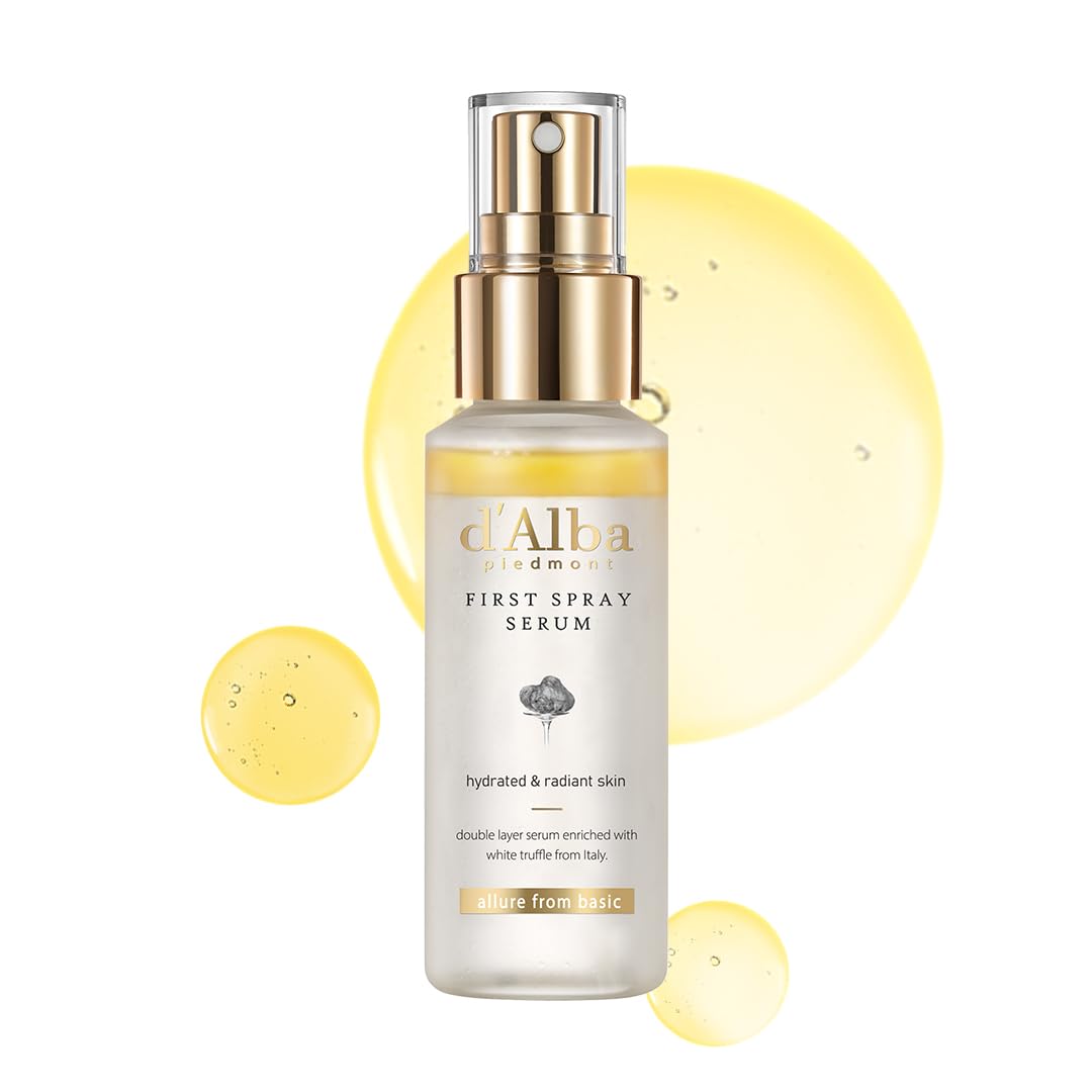 Hotd'alba Piedmont Italian White Truffle First Spray Serum, Vegan Skin Care, Hydrating Face Moisturizer, Glow Serum for Radiant Skin, Non Comedogenic, All In One Mist (1.69 fl oz.)