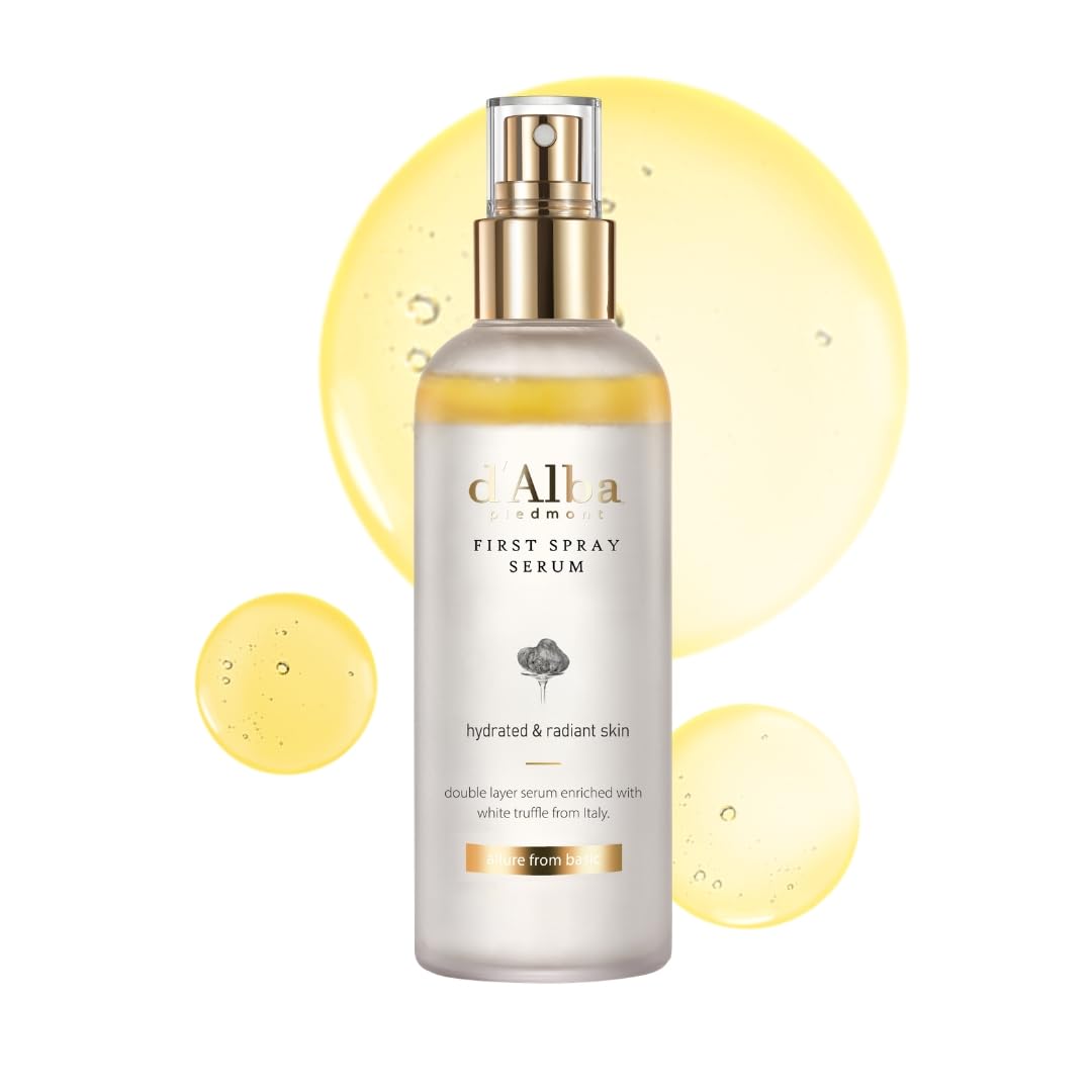 Hotd'alba Piedmont Italian White Truffle First Spray Serum, Vegan Skin Care, Hydrating Face Moisturizer, Glow Serum for Radiant Skin, Non Comedogenic, All In One Mist (1.69 fl oz.)