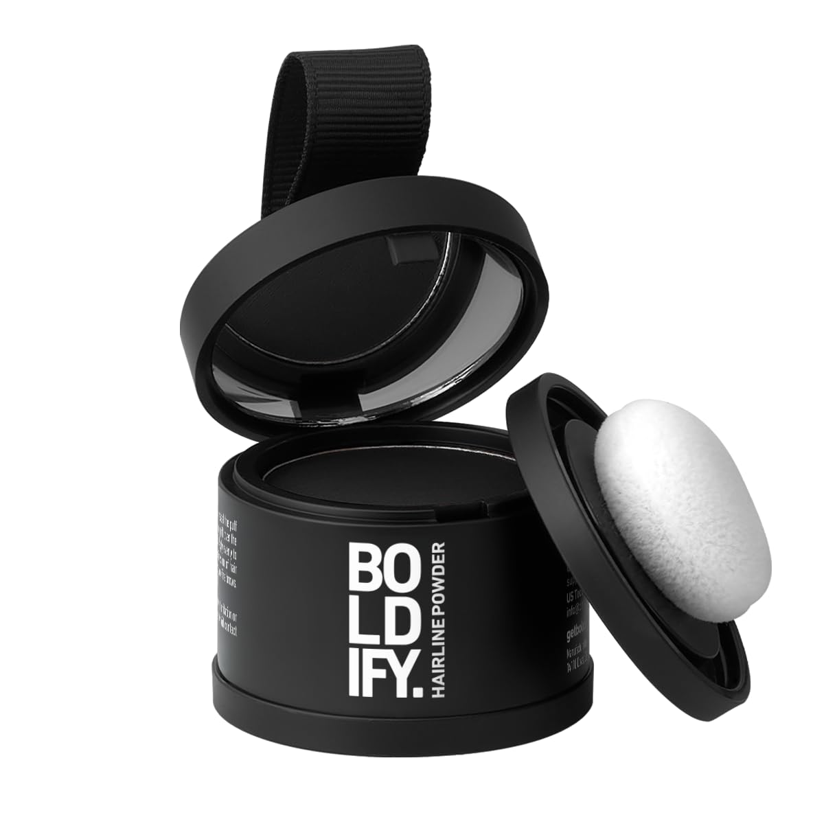 HotBOLDIFY Hairline Powder - Water-Resistant Root Touch Up Hair Color for Gray Coverage - 24-Hour Stain-Proof, Mess-Free Hair Powder for Thinning Hair (4g, Dark Brown)