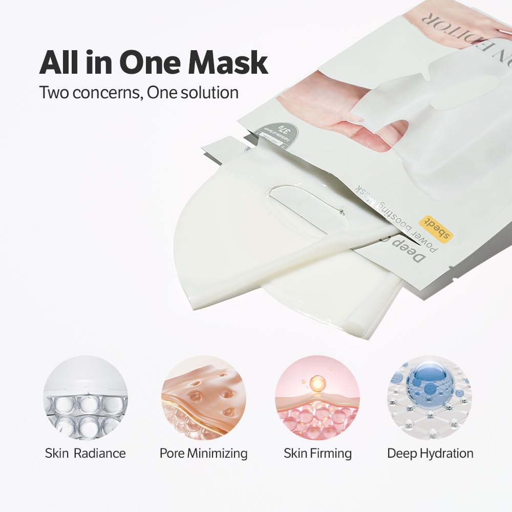 HotSUNGBOON EDITOR Deep Collagen Overnight Mask Hydrating Mask for Glass Skin, Wrinkle Care, Firming & Pore Refining 2,160,000PPB Collagen + 9 Peptides Korean Skincare, 4ea, Gifts for Women