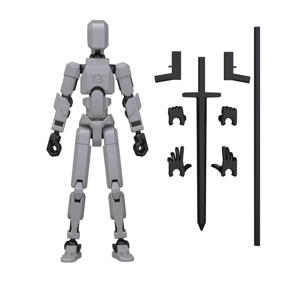 Hot MerryXD 6 Pack Assembly Completed T13 3D Action Figure,Dummy Nova Titan Lucky 13 Action Figure 3D Printed Multi-Jointed Movable Toy