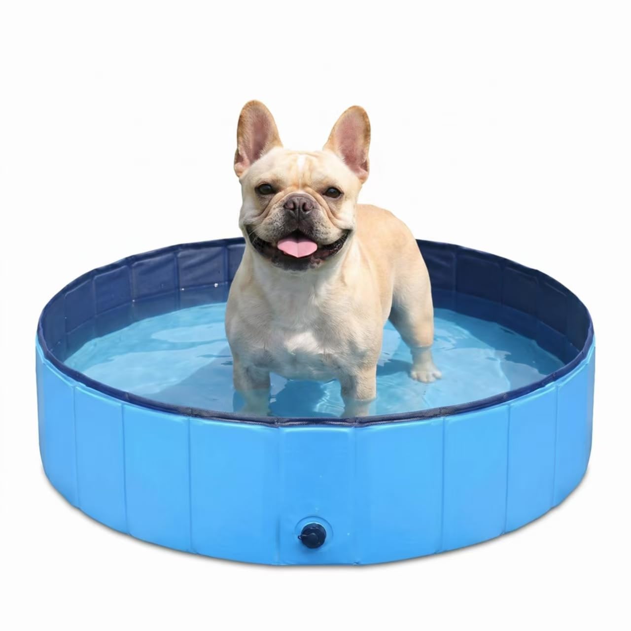 Hot Dog Pool Foldable pet Pool Dog Swimming Pool pet Swimming Pool PVC Non-Slip for All Kinds of Pets (32x8in)
