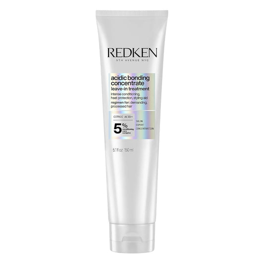 HotRedken Acidic Bonding Concentrate Leave In Conditioner - For Weak & Damaged Hair, Bond Building & Strengthening Hair Repair Treatment, Smooths & Provides Heat Protection