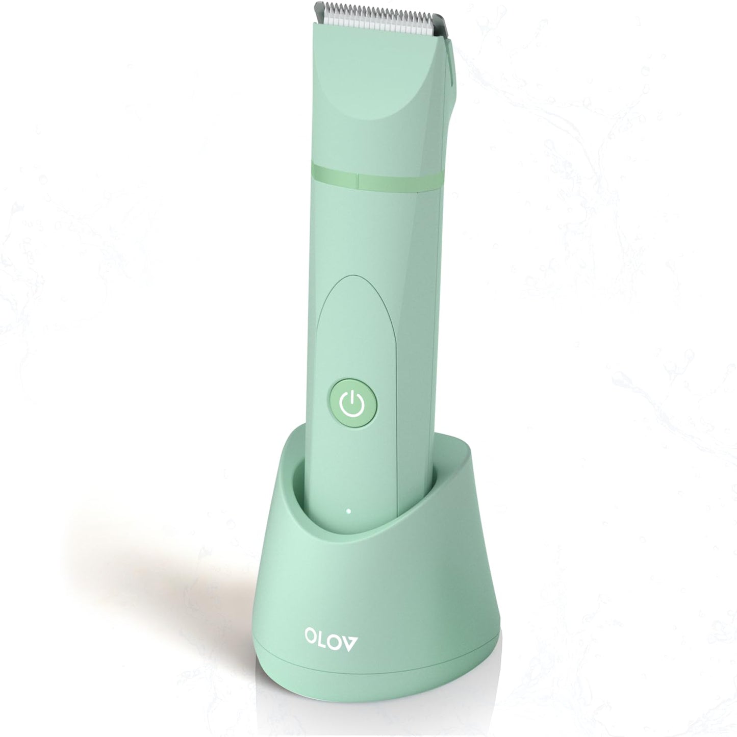 HotOLOV Electric Body Hair Trimmer - Groin Trimmer for Men - Bikini Trimmer Women - Wet/Dry Shaver Groomer, Replaceable Ceramic Blade Heads, USB Recharge Dock, Waterproof Hygiene Razor,Black