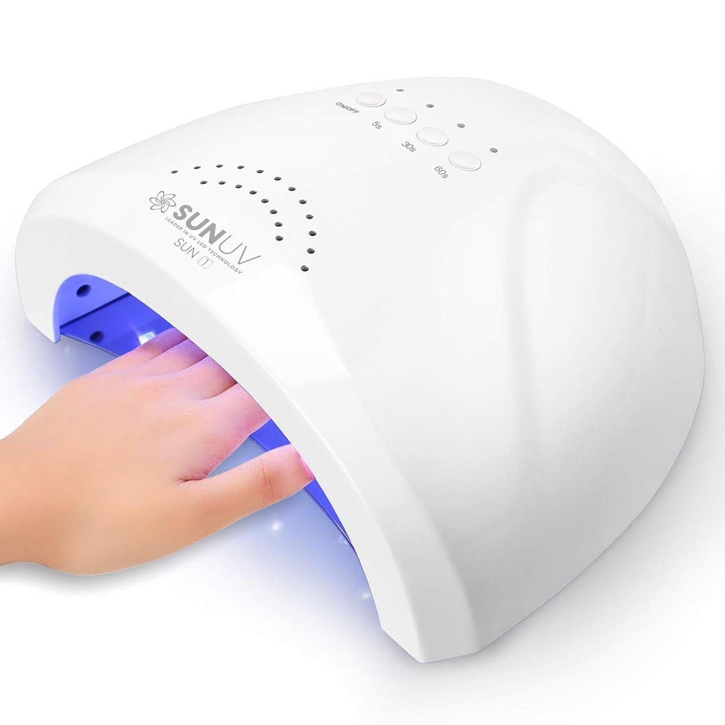 HotSUNUV UV LED Nail Lamp, Gel Light for Nail Polish UV Dryer with 3 Timers SUNone White