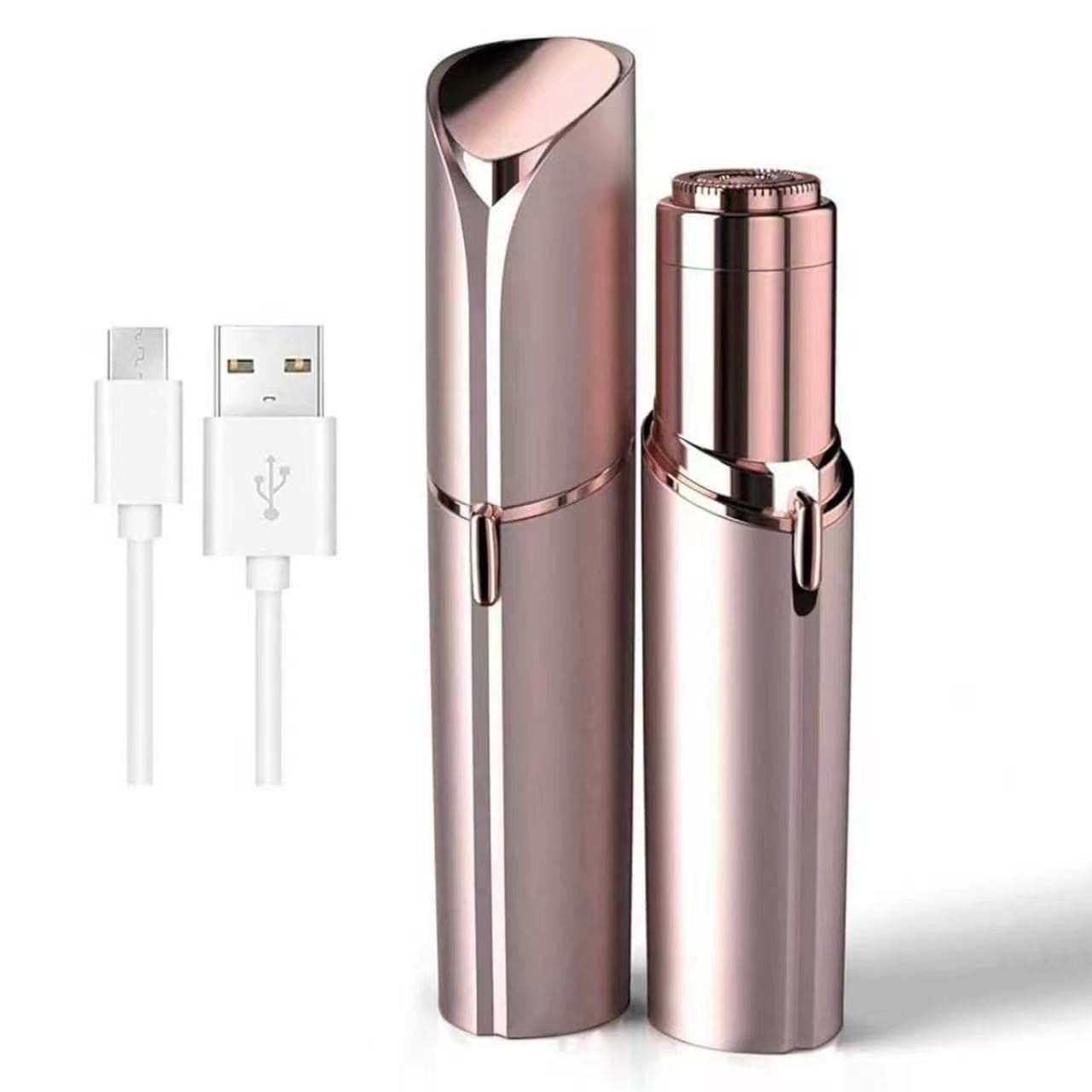HotRechargeable Facial Hair Removal for Women - as Seen on TV Painless Face Shaver - Electric Hair Remover for Face Lips Peach Fuzz with Light (Blue)