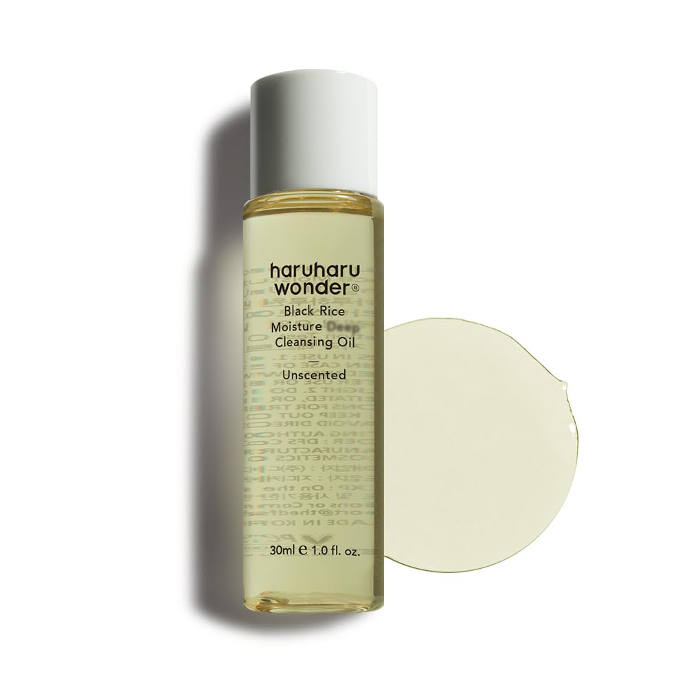 HotHARUHARU wonder Black Rice Moisture Cleansing Oil, Double Cleansing, Daily Makeup Remover, Pore Oil Cleanser, Korean Skincare, For sensitive, Non-comedogenic, 5.1 fl oz