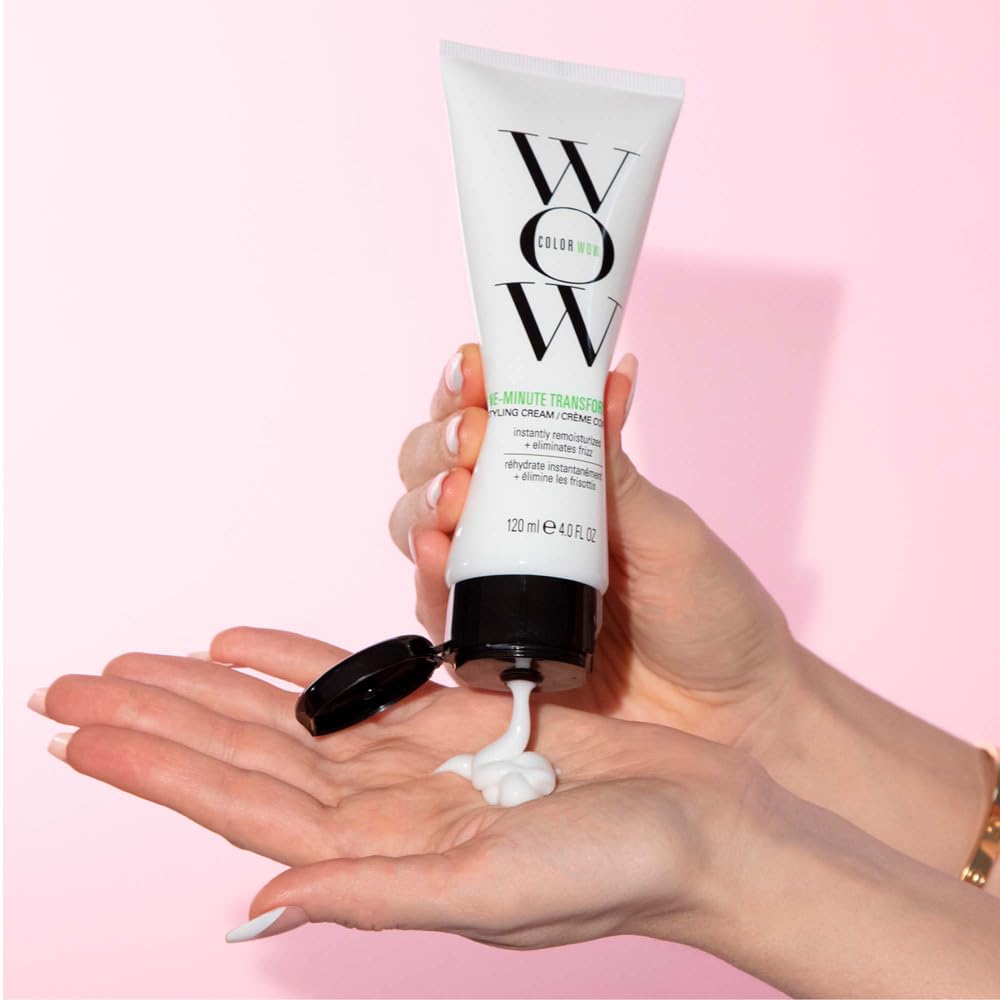 HotCOLOR WOW One Minute Transformation, Nourishing Styling Cream for Instant Frizz Control and Smoother Hair