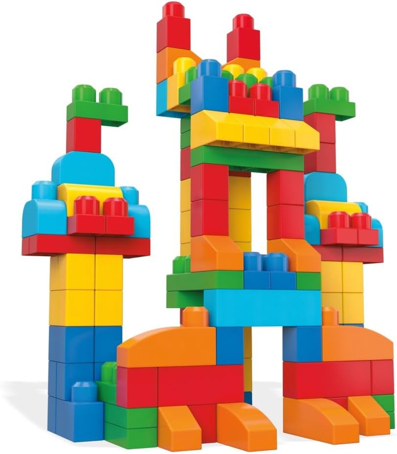 HotMEGA BLOKS First Builders Deluxe Building Bag Toddler Block Toys Set, Red | 150 Pieces, Storage, Creative Open-Ended Play, Preschool Kids Ages 1+ Years, Easy to Build (Amazon Exclusive)