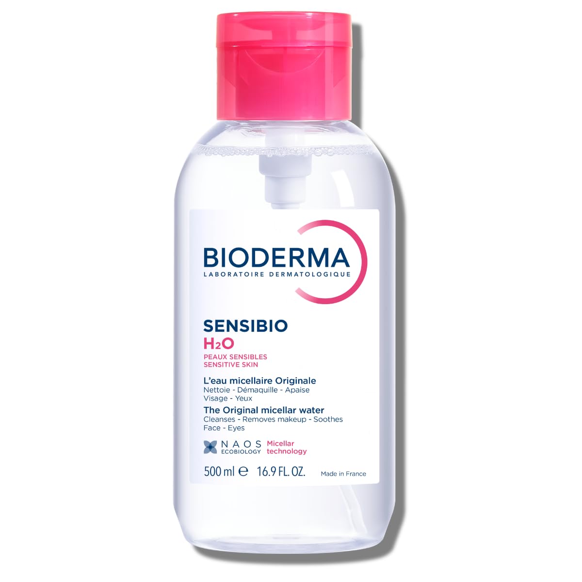 HotBioderma - Sensibio - H2O Micellar Water - Makeup Remover Cleanser - Face Cleanser for Sensitive Skin