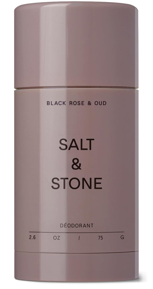 HotSalt & Stone Aluminum-Free Deodorant, Women & Men Black Rose & Oud 2.6 oz | Extra Strength 48 Hour Protection, Gender Neutral Scent, Made with Niacinamide, Spirulina, Magnesium & Antioxidants