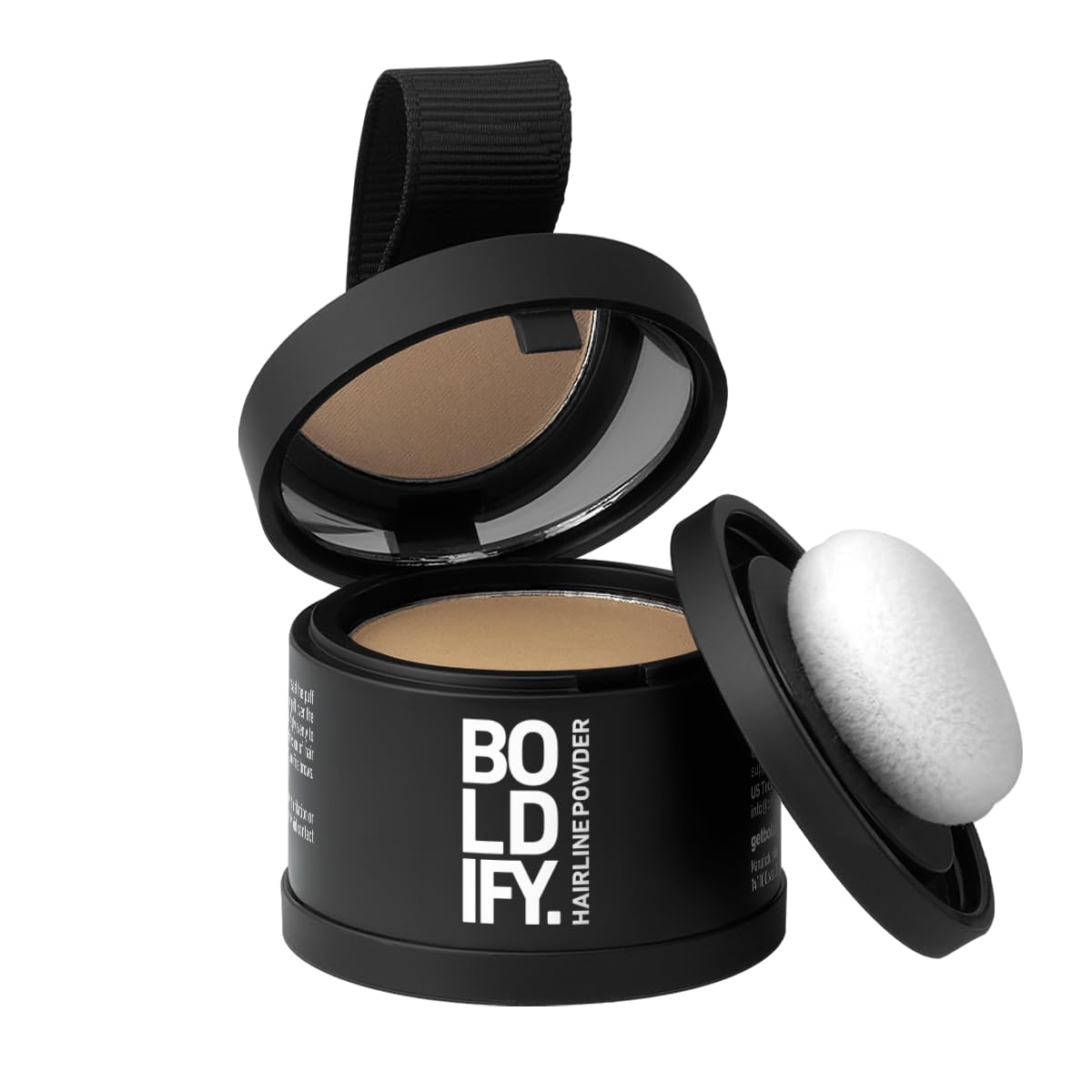 HotBOLDIFY Hairline Powder - Water-Resistant Root Touch Up Hair Color for Gray Coverage - 24-Hour Stain-Proof, Mess-Free Hair Powder for Thinning Hair (4g, Dark Brown)