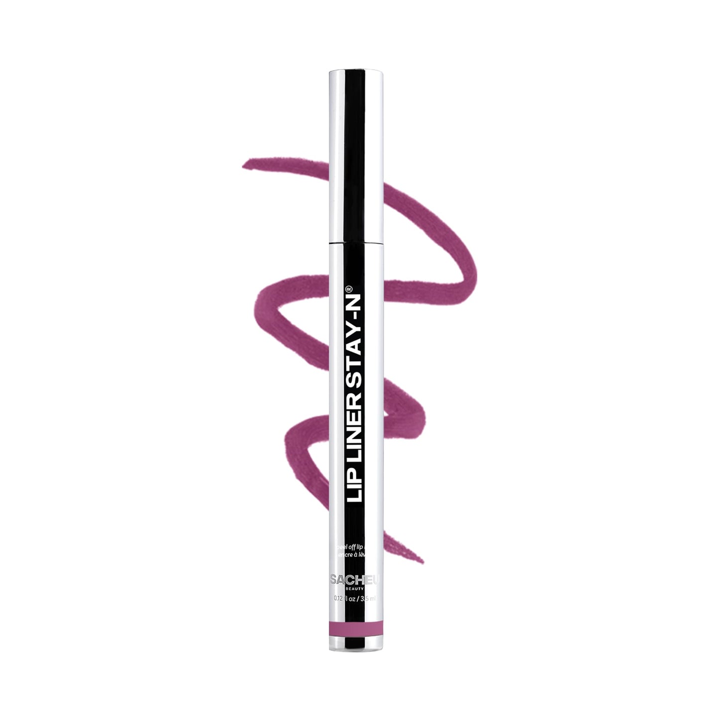HotSacheu Lip Liner STAY-N Peel Off Lip Stain — Long Lasting Waterproof Lip Tint with Hyaluronic Acid & Vitamin E — Transfer Proof Matte Finish (p-INKED)