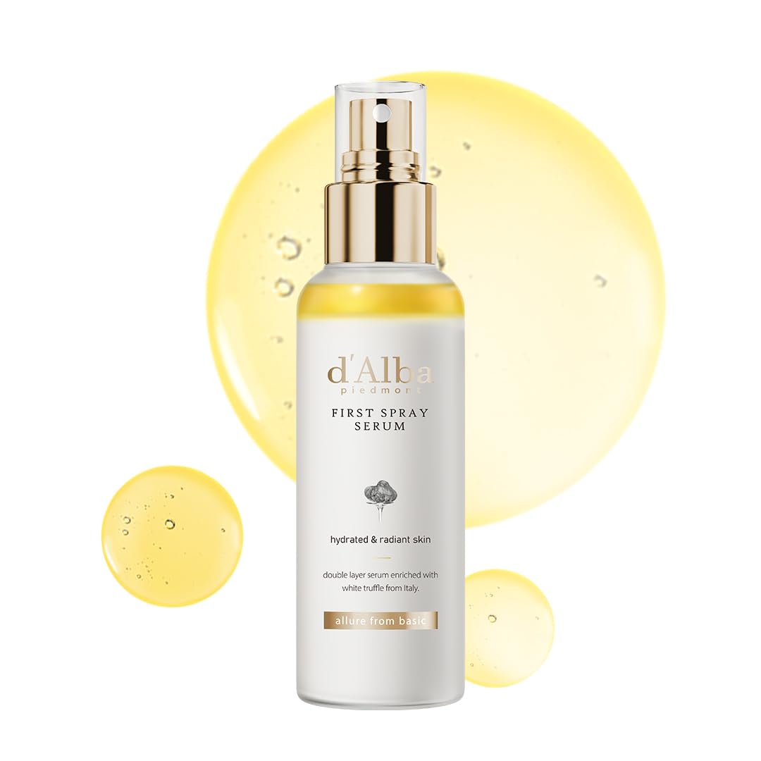 Hotd'alba Piedmont Italian White Truffle First Spray Serum, Vegan Skin Care, Hydrating Face Moisturizer, Glow Serum for Radiant Skin, Non Comedogenic, All In One Mist (1.69 fl oz.)
