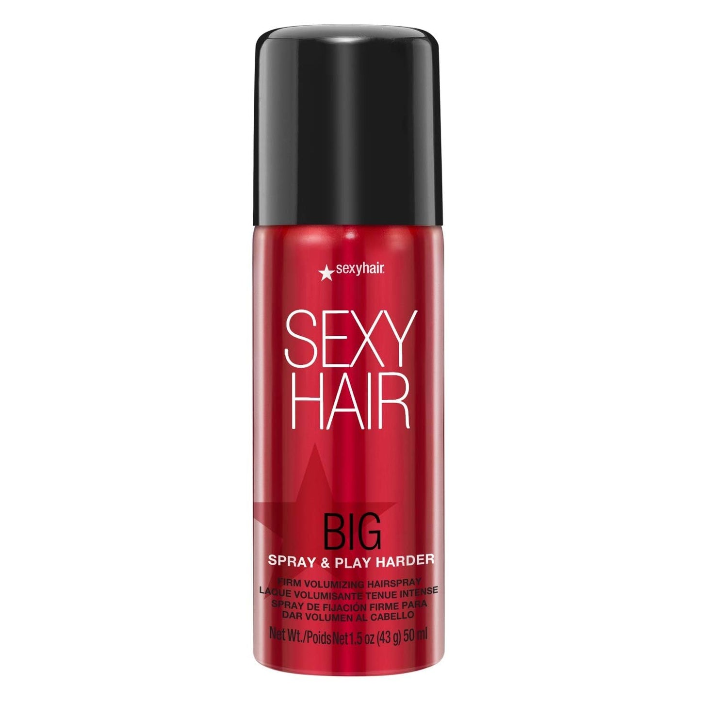 HotSexyHair Big Spray & Play Harder Firm Volumizing Hairspray | All Day Hold and Shine | Up to 72 Hour Humidity Resistance